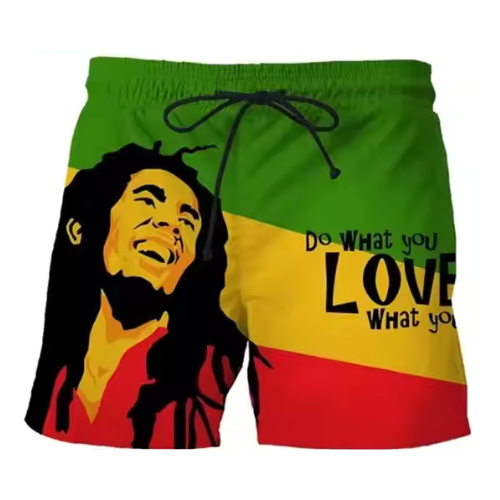Bob Marley Pattern Board Short
