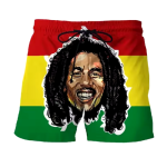 Bob Marley Pattern Board Short