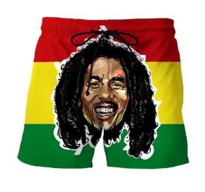Bob Marley Pattern Board Short