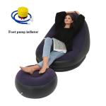 Inflatable sofa with foot rest